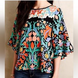 Maeve Anthropologie Folkart
Kimono Top 2 Pure Silk Floral
Kimono Sleeve Size 8